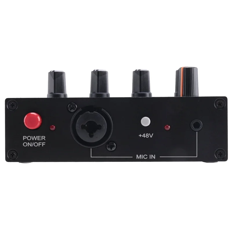 MIC-60 3밴드 이퀄라이저 밸런스드 마이크 프리앰프 마이크 프리앰프(DC 케이블 및 6.5Mm 케이블 포함) 간편한 설치 사용하기 쉬운-PZZW