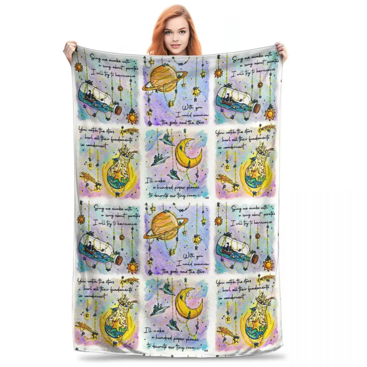 Fairy Lights Series Inspired By The Amazing Devil Blanket Fleece Portable Throw Blankets Sofa For Couch Office Throws Bedspread