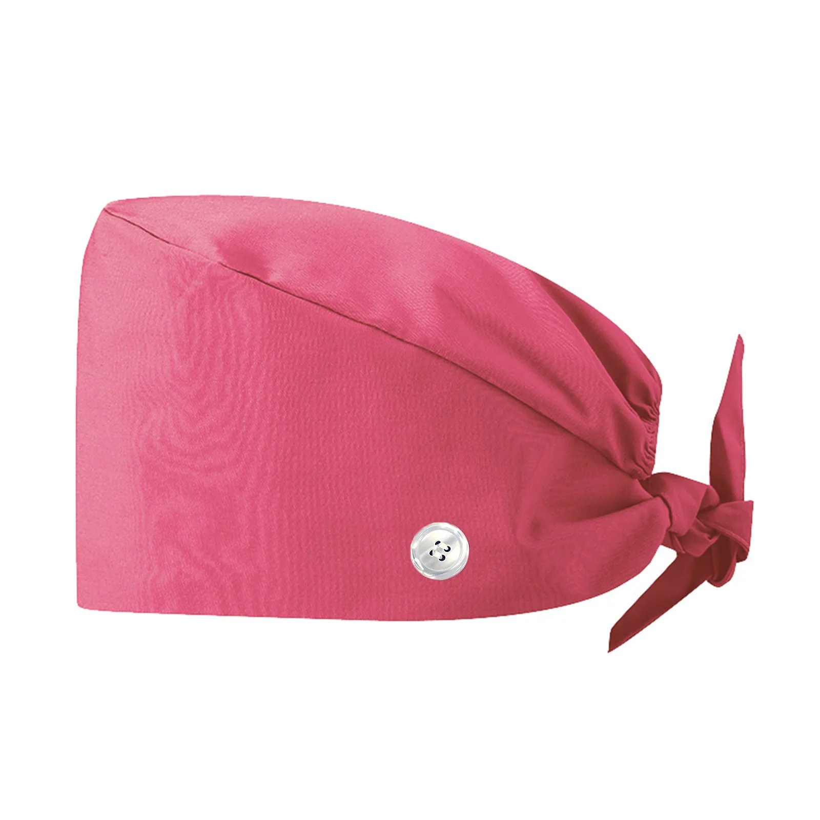 

Solid Color Scrub Cap With Button Pet Grooming Working Caps Surgical Cap Lab Work Hat Womens Scrub Hats Nurse Accessories