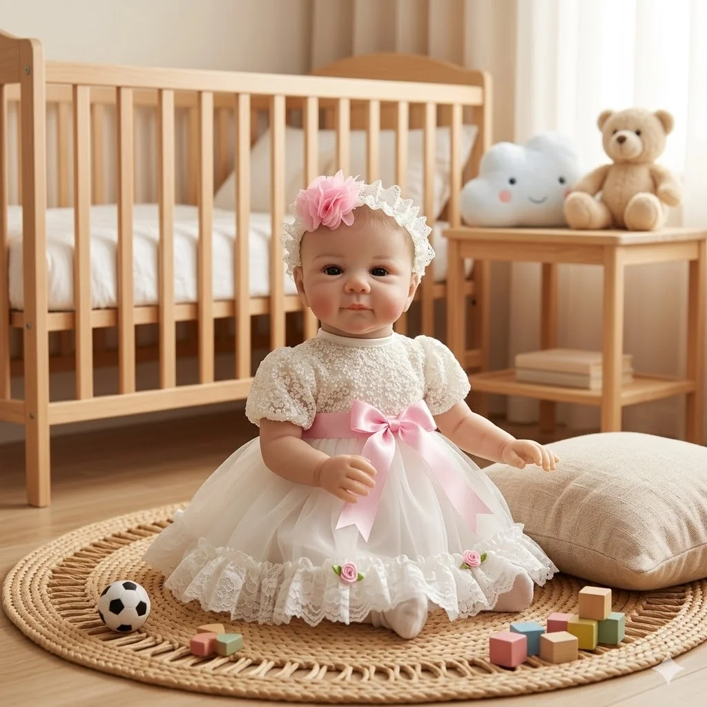 18inch Reborn Princess Doll, wearing a charming  wedding dress , 3D skin with visible veins,best  for birthday and holiday gifts