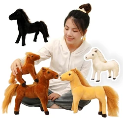 Creative Cute Imitation Horse Plush Toy Doll Pony Doll Gift Animals High-quality Material Birthday Christmas Gifts Home Decor