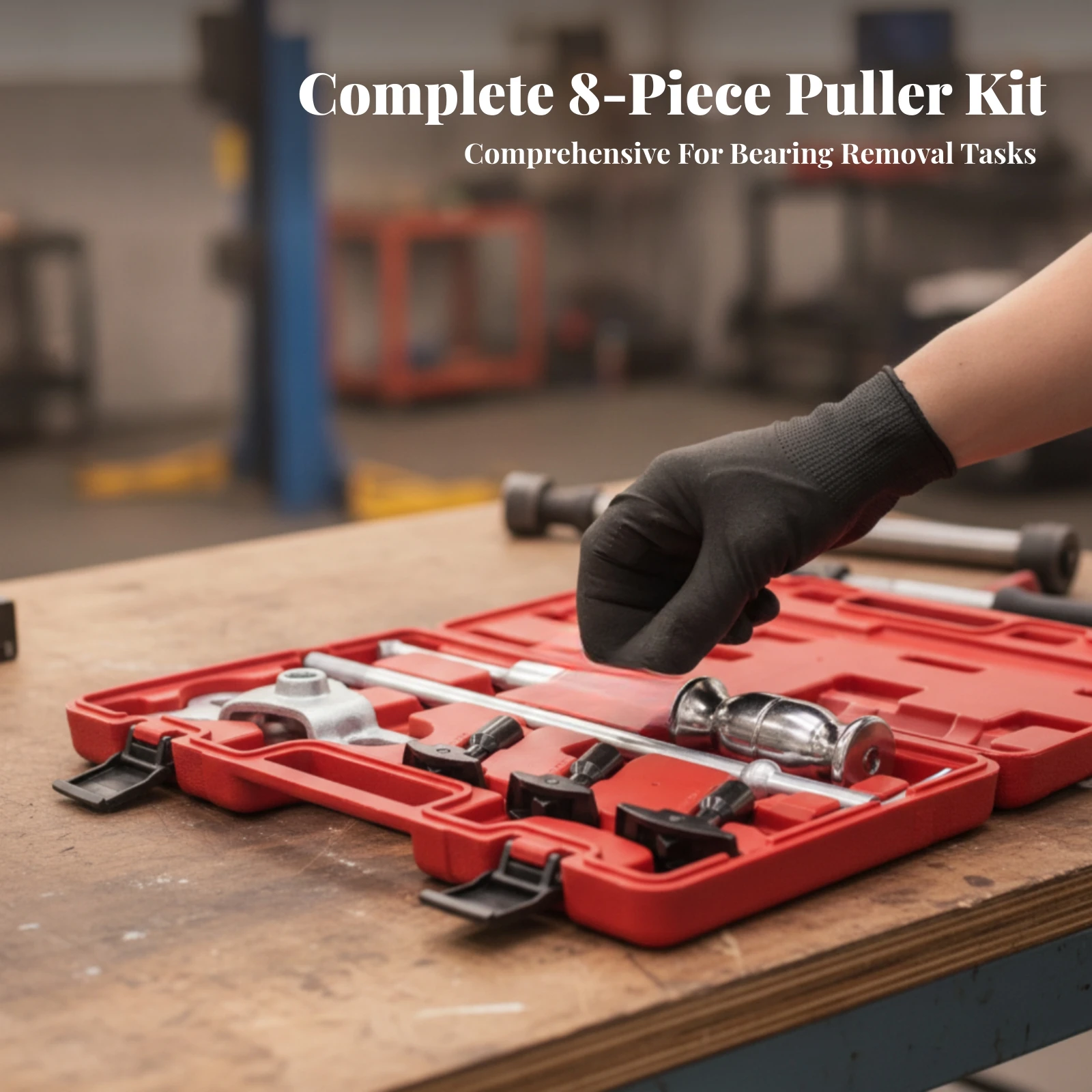 Slide Hammer and Bearing Remover Set Versatile Wheel Bearing Puller Slide Hammer Puller Set Sturdy Tool Kit Reliable