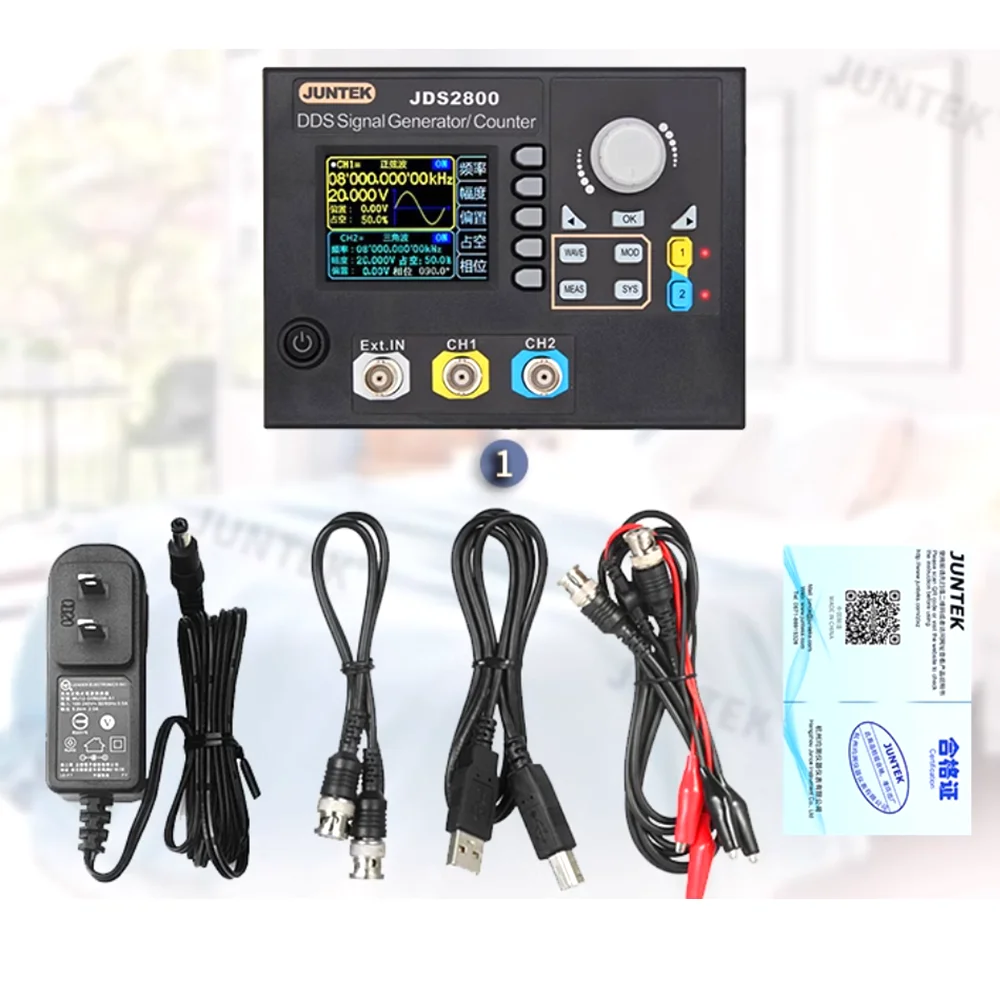 

JDS2800 fully CNC dual channel DDS function arbitrary wave signal source 15-60MHz generator frequency counter