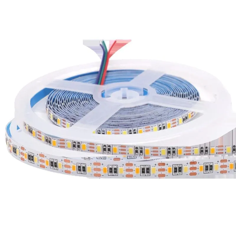 

5m 5v 5mm 8mm Ultra Thin Narrow CCT LED Flexible Strip Warm White+White 3000k 4000k 6000k Soft Tape Mirror Toy Showcase Display