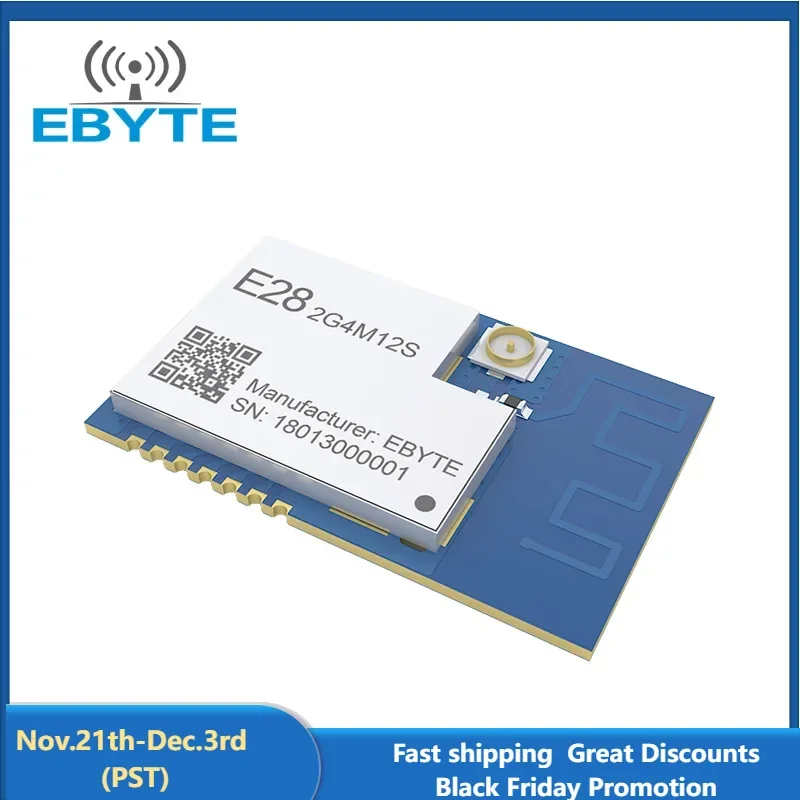 SX1281 LoRa Wireless Bluetooth Module 2.4GHz Long Range EBYTE E28-2G4M12S FLRC GFSK Low Power Consumption IPEX PCB Antenna