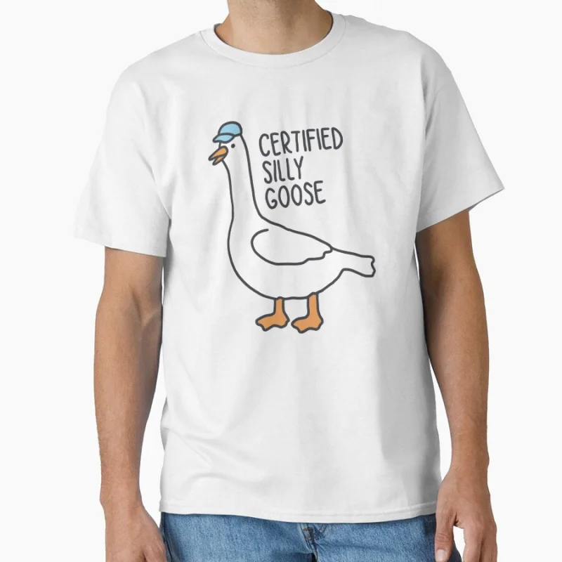 

Certified Silly Goose Bundle Pack Duck humor Cute Goose meme Funny t shirt for men Large size Tops 100% cotton printed Clothes