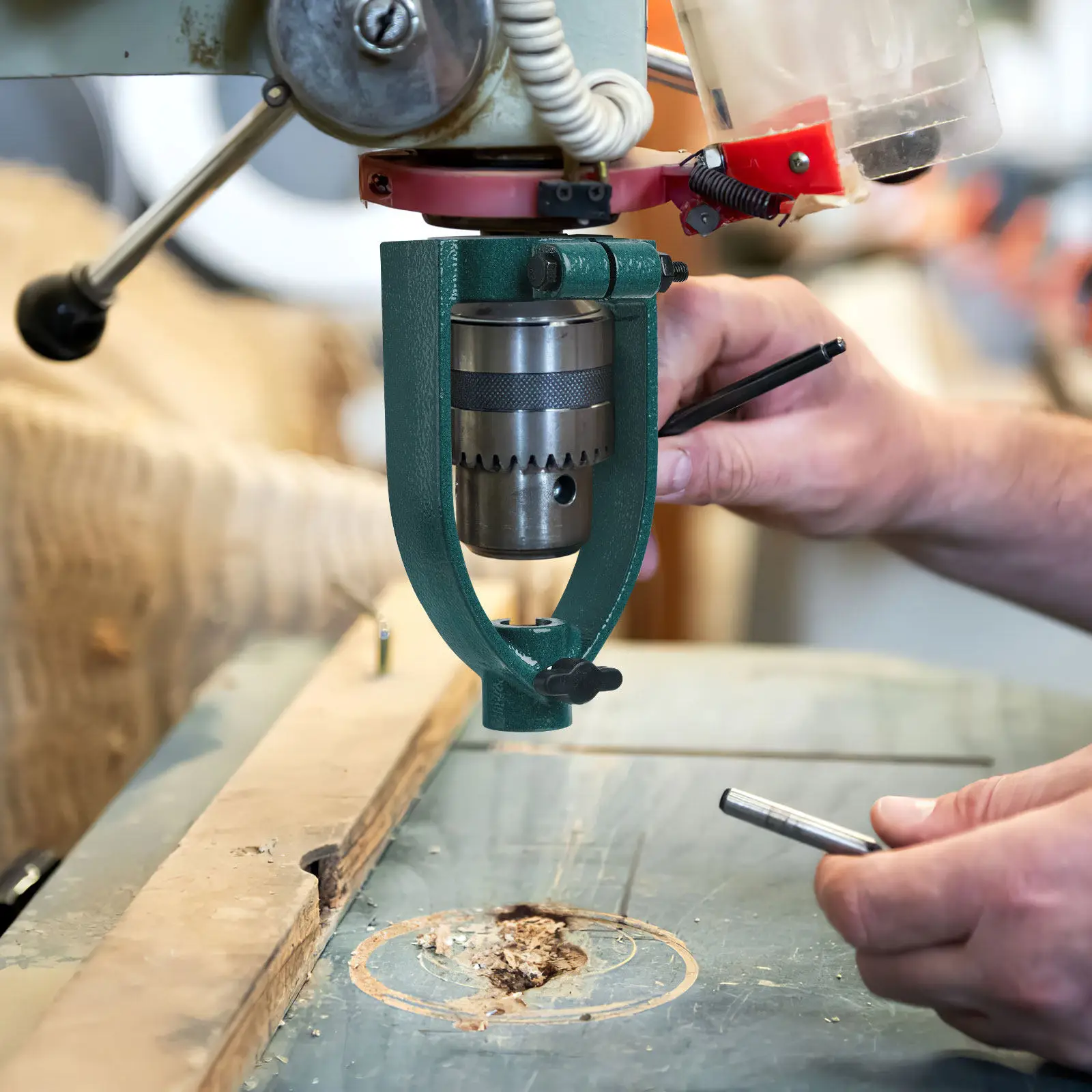 

Square Hole Mortise Converter Iron Sturdy Bench Drill Mortising Attachment Tenon Conversion Tool Location Accessories