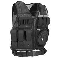 TOMSHOO Tactical Vest Multi-Pockets Breathable Combat Vest Outdoor Military Airsoft Army Vest for   Hunting Camping Hiking