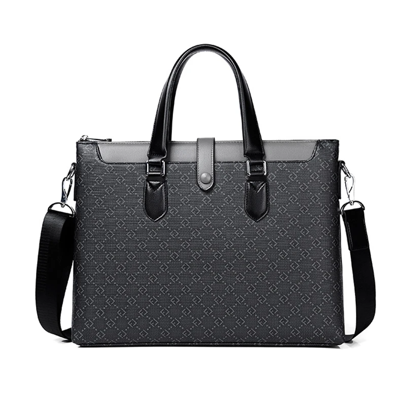 Valigette in PVC da uomo Borsa Esecutives Designer Avvocati Affari Borsa per laptop da 14 pollici Borsa a tracolla per ufficio con tracolla A4