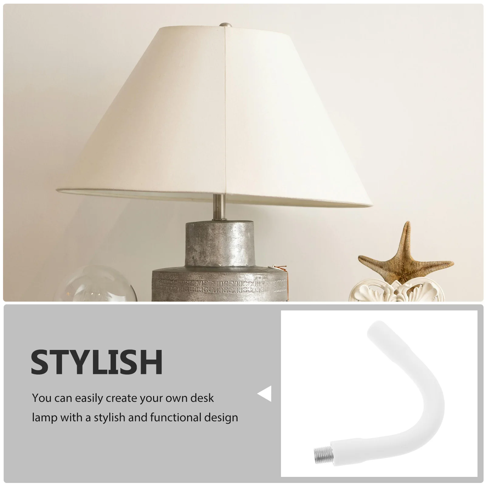 

1pcs Gooseneck Stem Threaded Lighting Fixture Parts Desk Accessories Table Lamp Curved Stems Replacement LED Lamp Tube