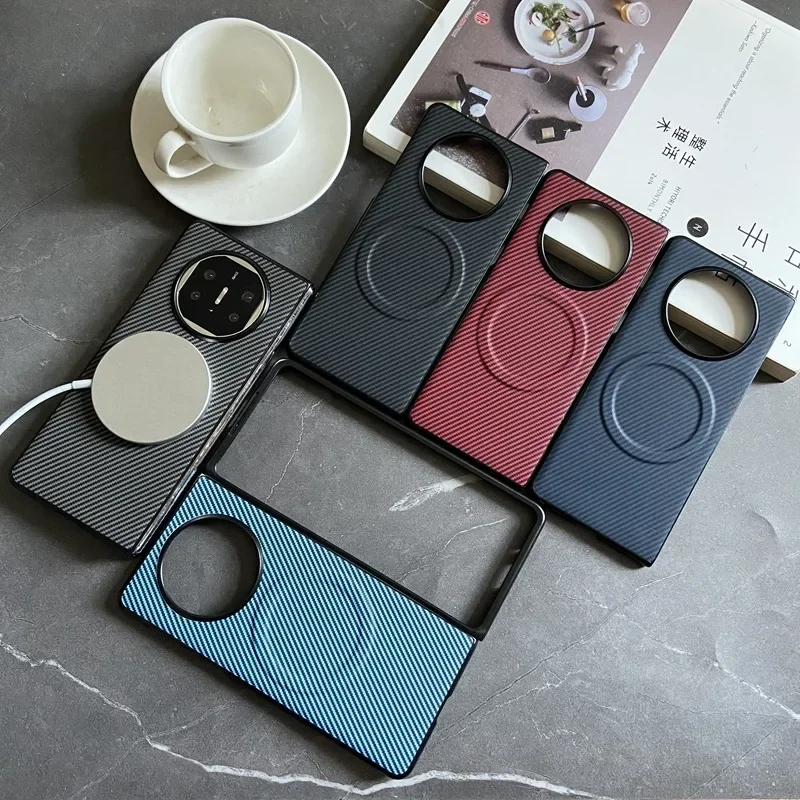 Funda Magnética para Oneplus Open 1+Open One Plus Open, Carcasa de Fibra de Carbono Suave para Carga Magsafe, Fundas Plegables para Teléfono