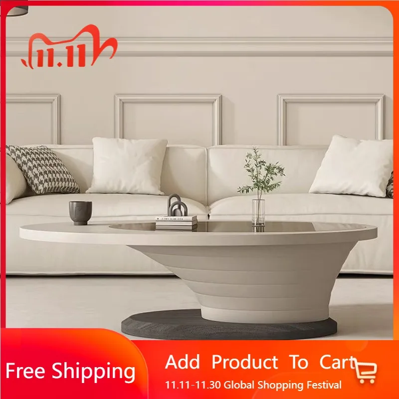 

Nordic Unique Coffee Table Design Balcony Relaxing Aesthetic Lounge Large Size Side Table Beauty Meubles Postmodern Furniture