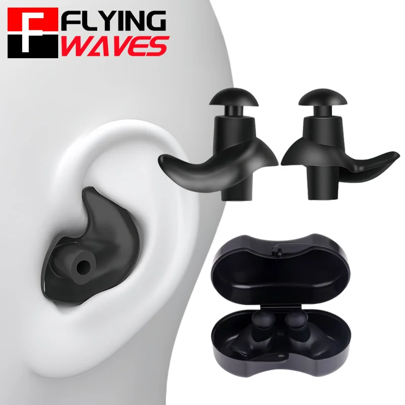 السباحة سيليكون سدادة الأذن مشبك الأنف مقاوم للماء دوامة سدادة الأذن للكبار الاطفال تصفح الاستحمام الاستحمام المبتدئين معدات السباحة #1