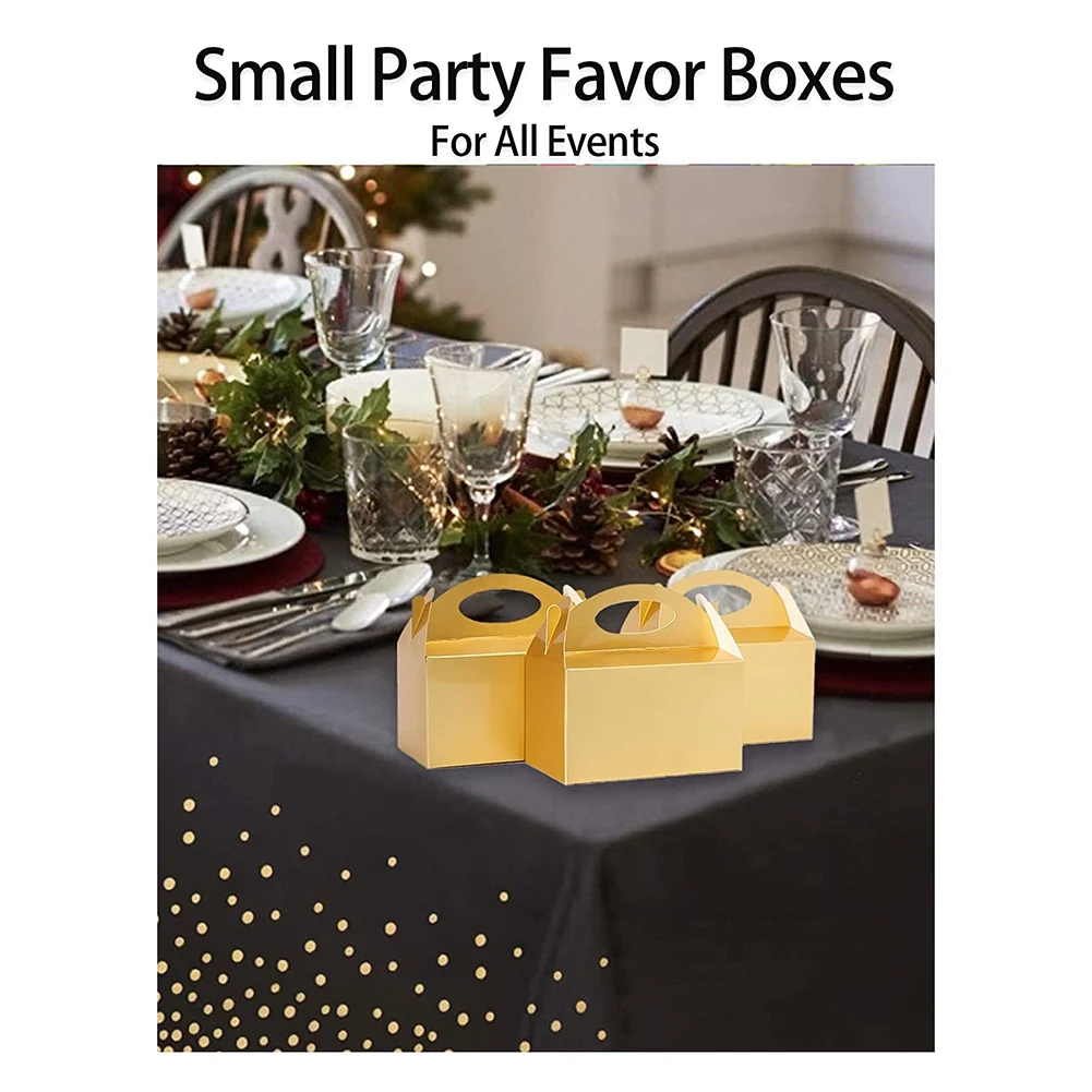 

J1UL1N 50 шт. белых подарочных коробок для вечеринок, коробки для конфет, сувениры для вечеринок с ручкой, бумажные пакеты для печенья, коробки-габелы