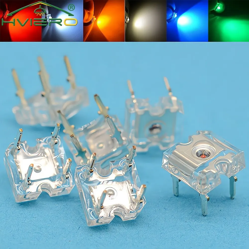 

1000Pcs 3mm Piranha Super flux Diode Lamp LED Dome Wide Angle Bright Diodes Bulb white Decoration advertisement atmosphere Neon