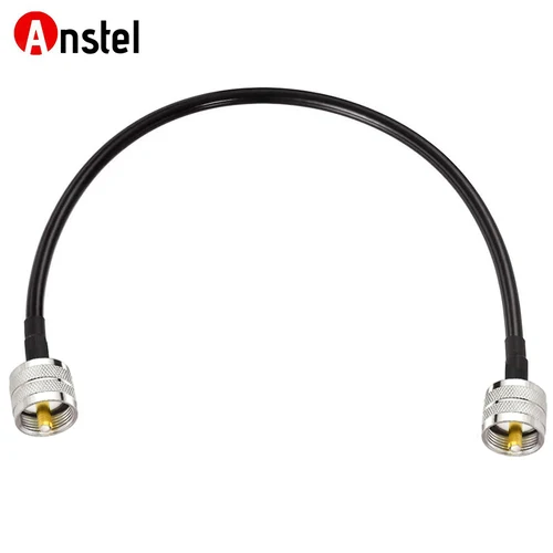Imagen 1 del producto Cable coaxial de radioaficionado RG58 UHF macho PL259 a PL-259 extensión de cable coaxial RF de 50 ohmios para medidor SWR de radio bidireccional