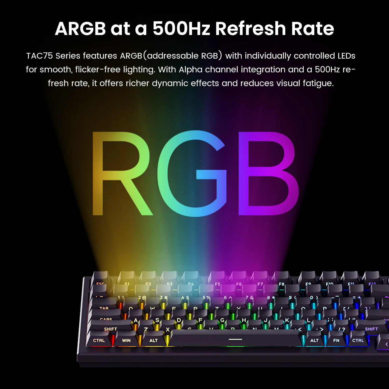 아코 TAC75 HE 마그네틱 키보드 75% 마그네틱 스위치 빠른 트리거 0.005mm ARGB 8K 폴링 레이트 유선 게이머 맞춤형 키보드
