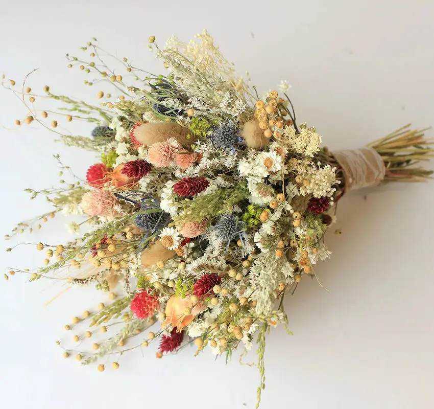 

New Design Pastoral Style Dried Flowers Bouquet For Wedding Bridal Hand Tied Bouquet Items Home Room Decor Cs DIY Small Bouquets