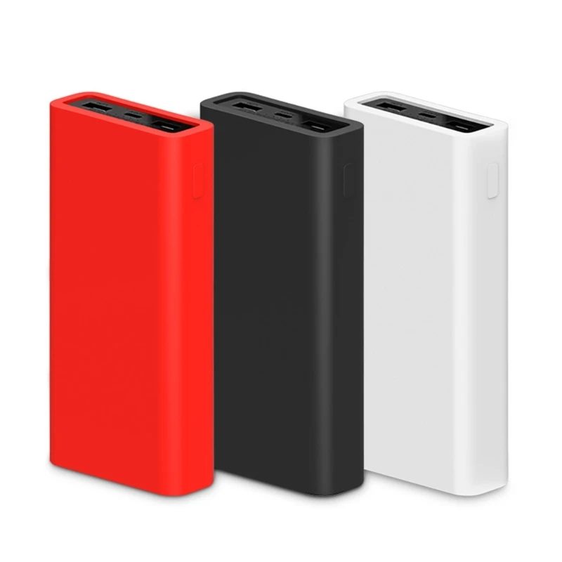 Silicone Power Bank Protective Sleeve For Xiaomi 20000mAh Power Bank Shockproof Protector Cover Anti Fall Protective Case