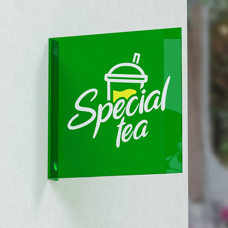 Modern Acrylic Sign board Side Install Door Plate For Company Shop Store Hotel Salon Customize Business Logo Icon Name Slogan