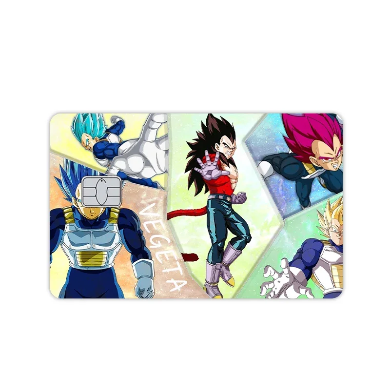 Neue Glitter Dragon Ball Film Abdeckung Aufkleber Anime Mode Figur Pvc Haut Anti-scratch Kredit Bank Debit Bus Visa karte Dekor Spielzeug