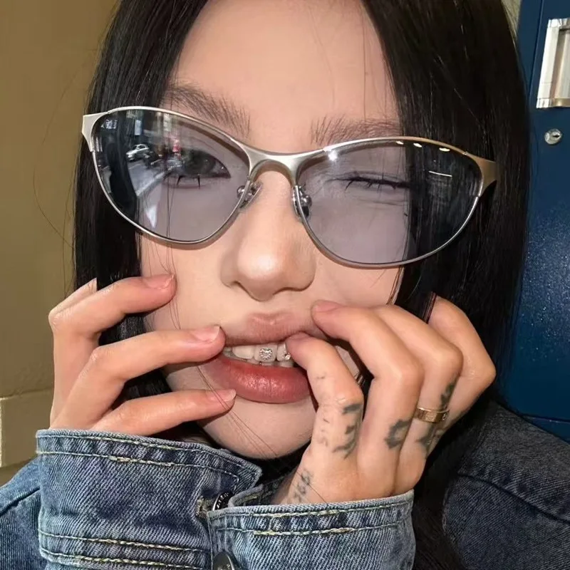 

ZXIAC Stylish Metal Oval Sports Sunglasses Women Men Trendy Vintage Y2k Accessories Shopping Sun Glasses Eyewear Gafas De Sol