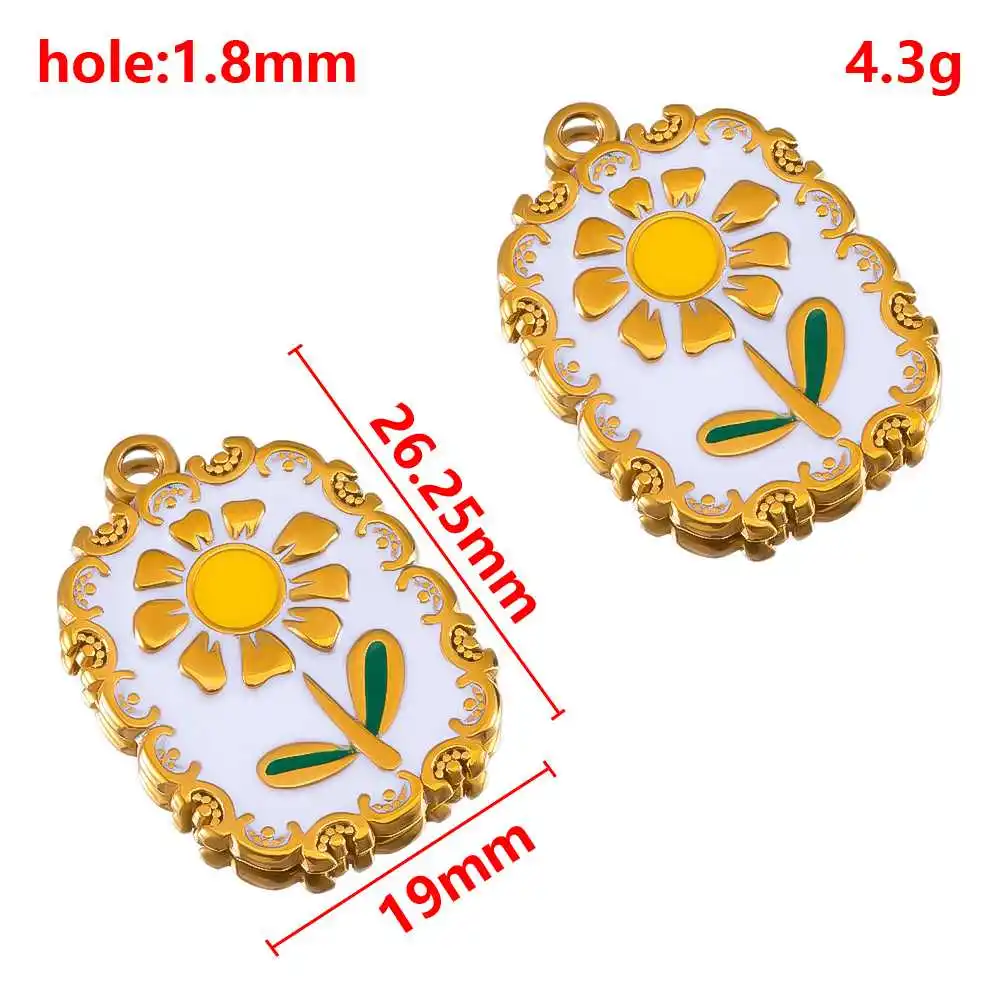 2pcs 5pcs Stainless Steel Flower Butterfly Love Heart Bow Pendent for DIY Necklace Earring Gift Jewelry Making Accessories - view 6