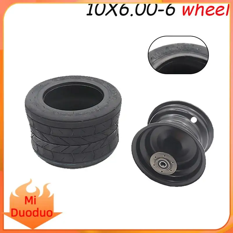 

Suitable for electric scooter 10-inch high-quality tubeless tires and wheels 10x6.00-6 widened for Citycoco vacuum tires