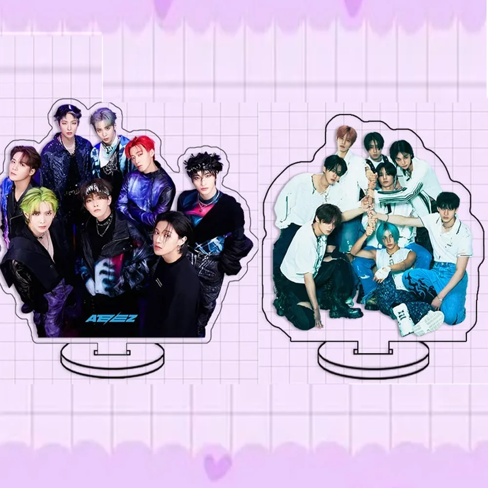 Figura acrílica con soporte de cantante masculina a la moda Yeosang Hongjoong Bancan Hot Idol Group Standee modelo de exhibición Fans decoración de escritorio