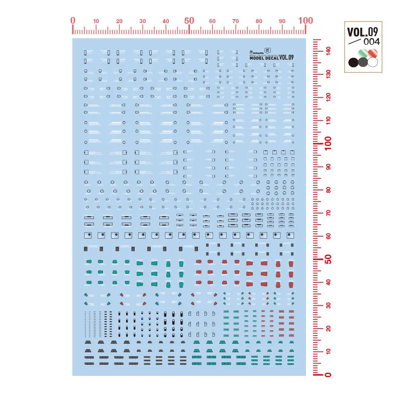 HOBBY MIO VOL9-001~004 Hoge Precisie Lijnvrije Watersticker Voorzichtigheid Lijn Detail Supplement Joint Decal Model Hobby DIY Gereedschap
