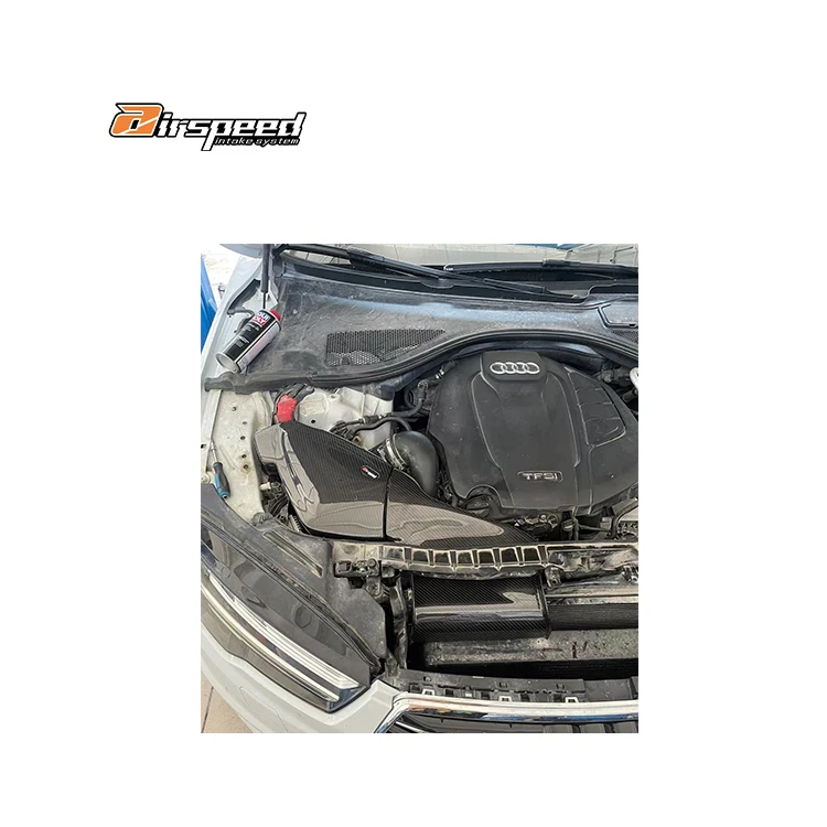 

Airspeed Brand 3K Twill Carbon Weave in Glossy Finish 100% Dry Carbon Fiber Cold Air Intake System for AUDI A6,A7 C7 2.0T