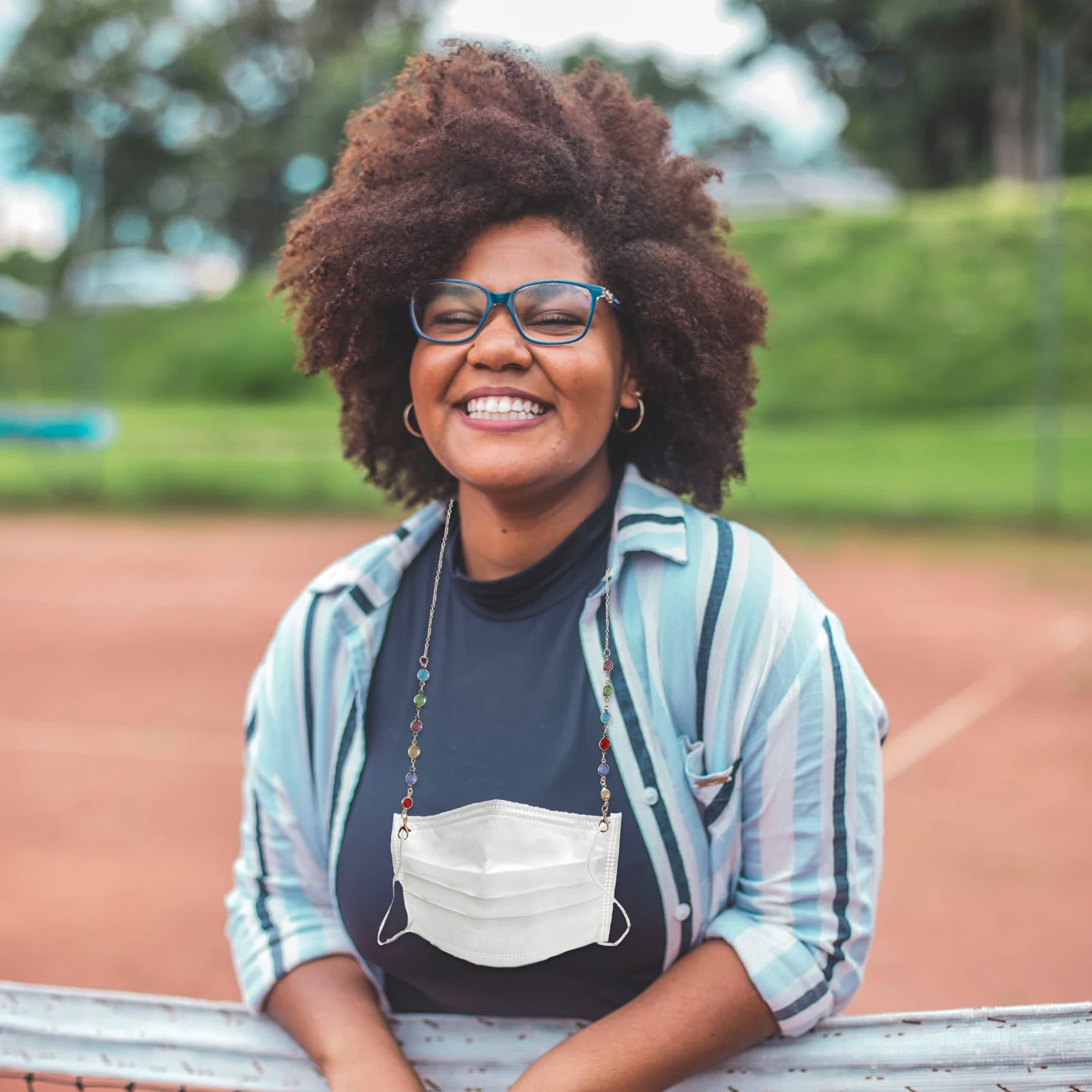 

Mask Chain Strap Anti-fall Lanyard Durable Holder Disposable Face Ear Alloy Facial Glasses Retainer