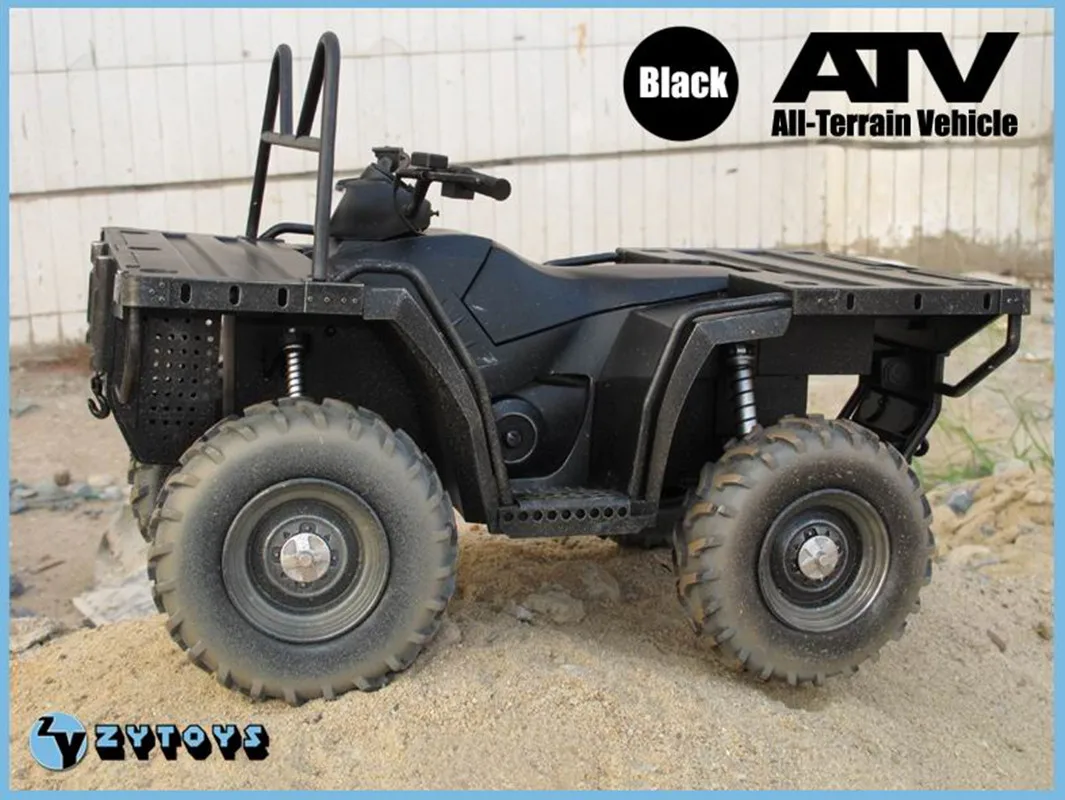 ZYTOYS 1/6 ATV All-Terrain Vehicle Motorcycle Beach bikes Plastic Car Moto Military Decoration Gifts Action Figure In Stock