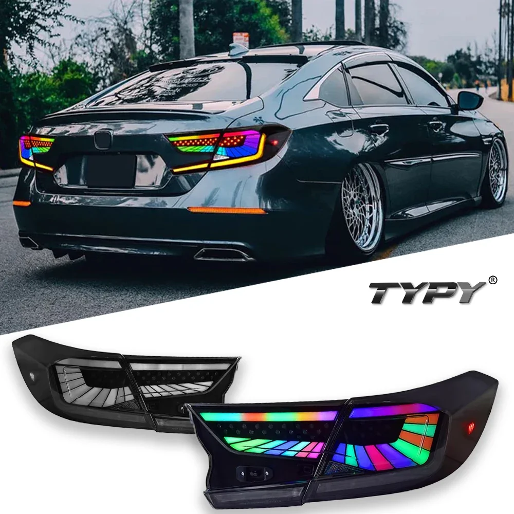 

TYPY New LED Tail Lamp Upgrade Modified For Honda Accord 10th RGB Taillight 2018-2021 Dynamic Signal Tail Lamp Auto Accessories