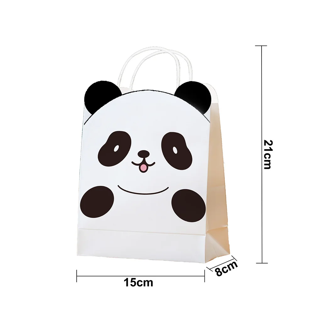 5/10/15/20/30/50 stücke Nette Cartoon Tier Papier Taschen mit Griff Süßigkeiten Snack Tasche Kinder Geburtstag Party Dekoration Lieferungen Geschenke – Detail 5
