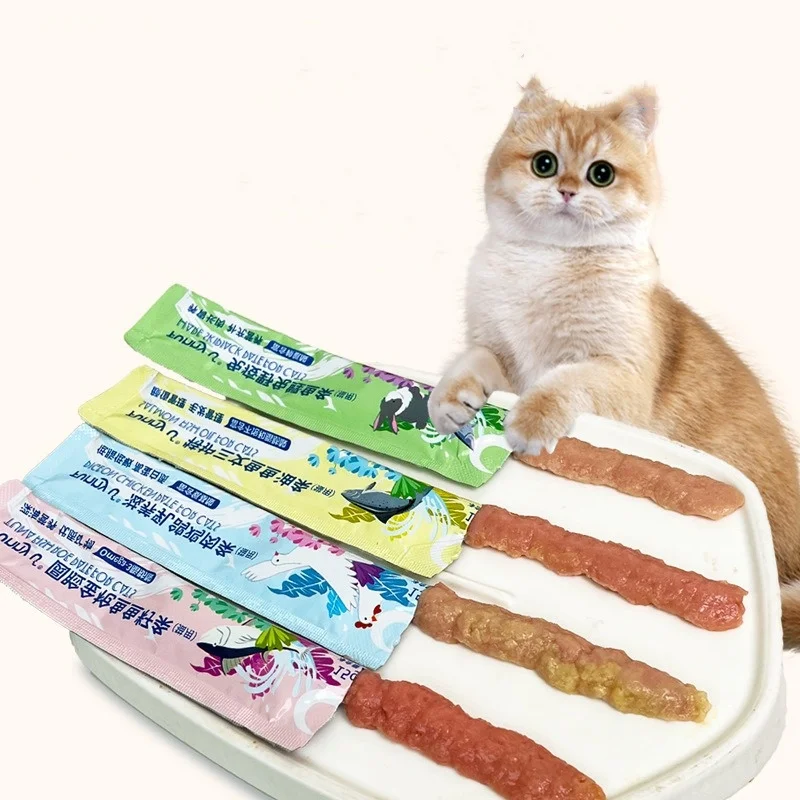 15gX20pcs comida húmeda para gatos pollo atún salmón pescado comida húmeda para mascotas suministros para mascotas canina real alimentación para gatos aperitivos de gran capacidad