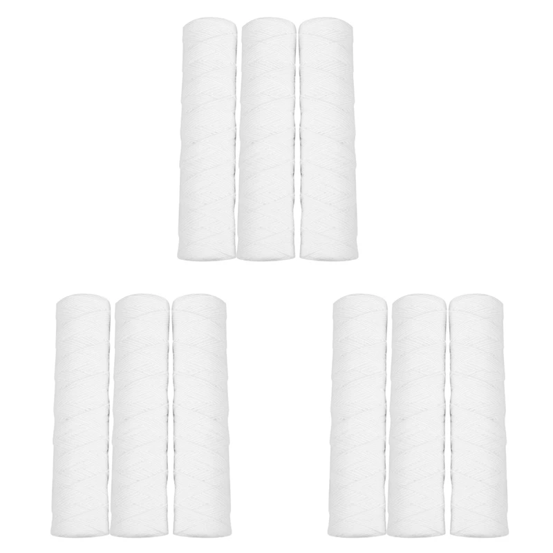 9Pcs Water Purifier 10 Inch String Wound Filter Cartridge 5 Micrometre PP Cotton Filter Sedmient Filter