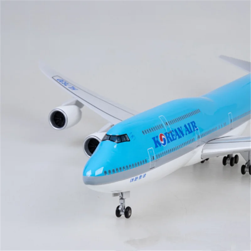 45.5Cm 1/160 Schaal Model Diecast Hars A380 Koreaanse Internationale Luchtvaartvliegtuig Met Licht En Wielen Voor Collectie Display