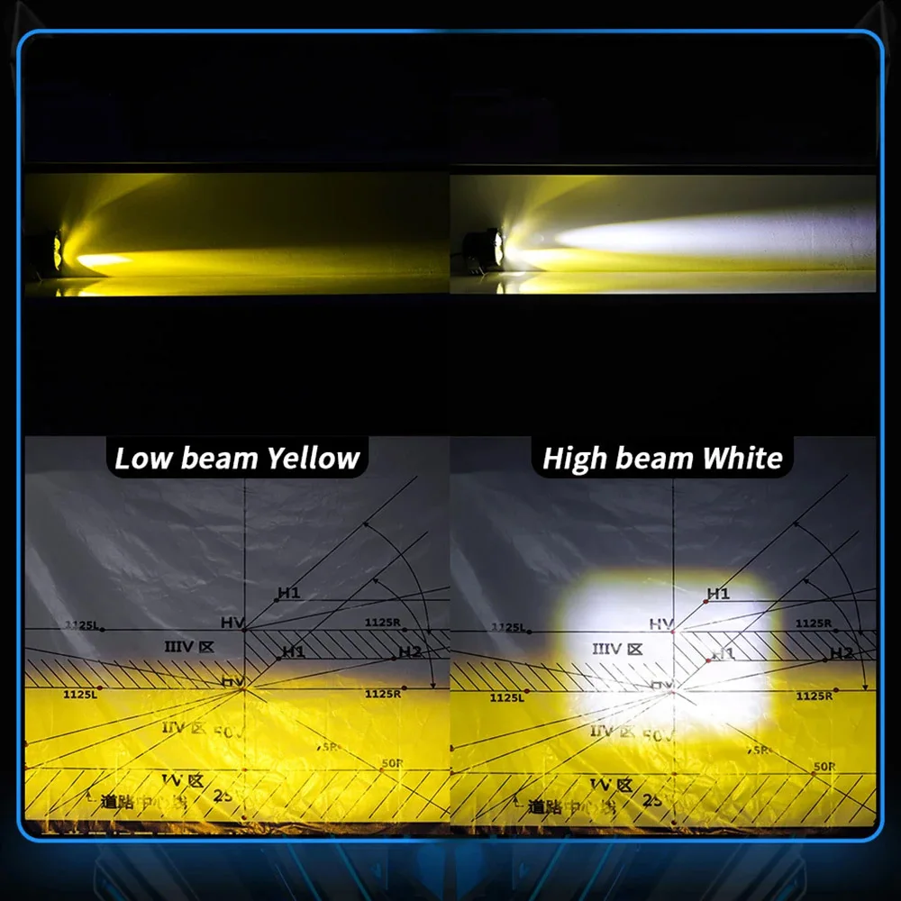 Motorcycle LED Spotlight External Auxiliary Street Light Super Bright Electric Vehicle Headlight External Modification Strong Li