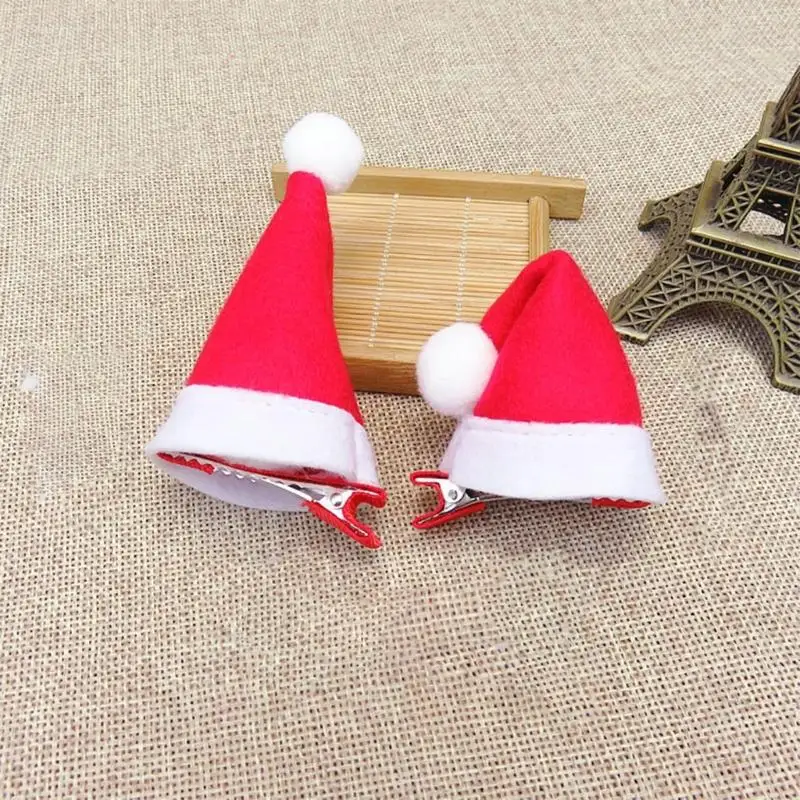N7yf Cappello Natale Clip Babbo Natale Clip copricapo Cappello natalizio Hairpin