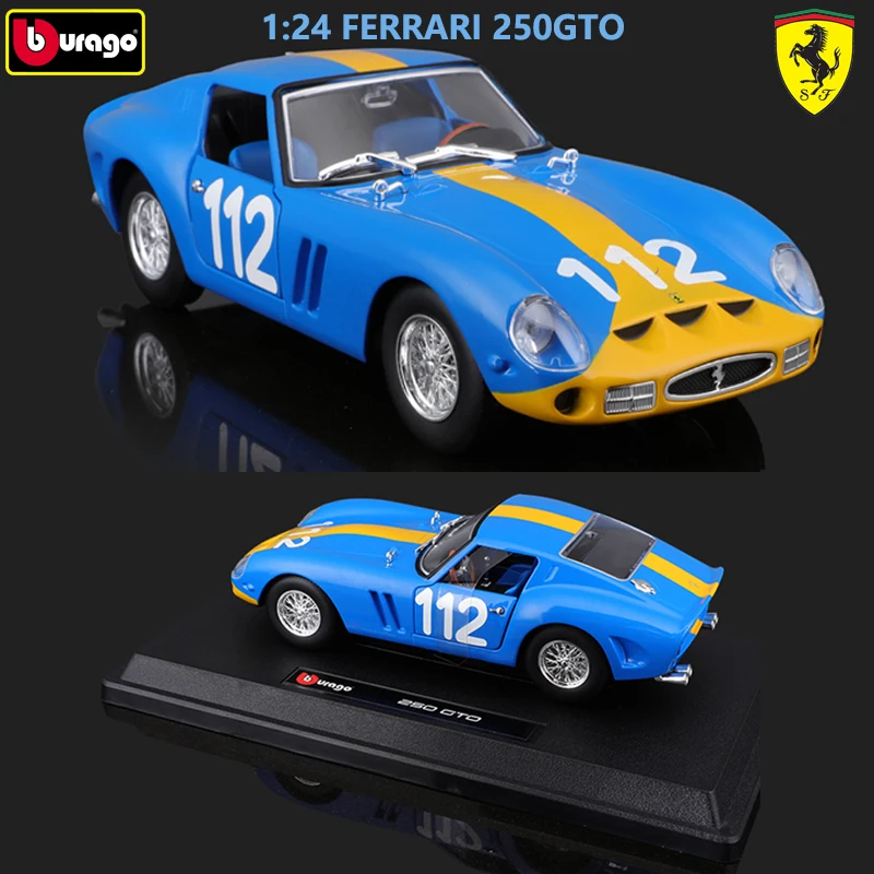 Bburago FERRARI 250 GTO Supercars Model 1:24 Alloy Die Cast Car Model Collection Toy Gifts For Adults Children