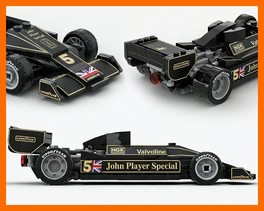 Nowy Klasyczny Zestaw Klocków MOC Supercar, Model Samochodu Wyścigowego F1 do Samodzielnego Montażu, Kreatywna Zabawka Konstrukcyjna dla Chłopców