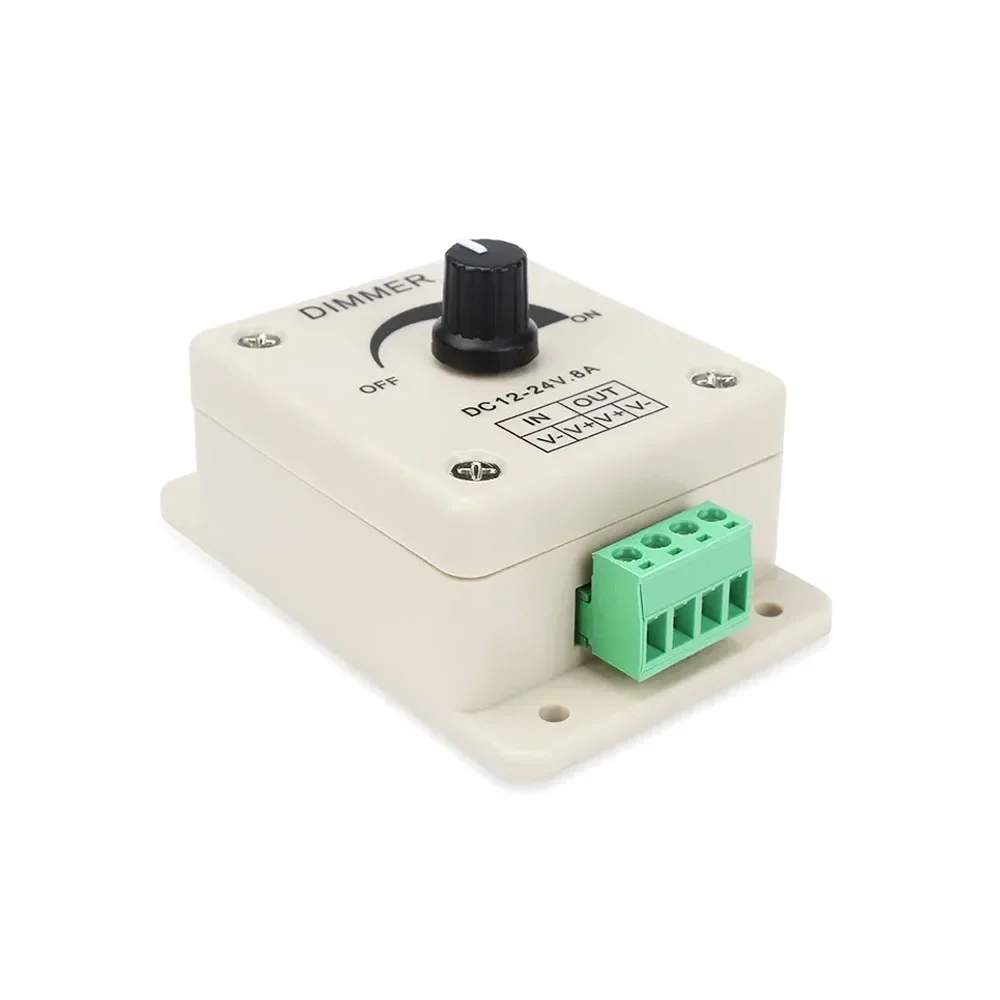 DC12V-24V LED التبديل 8A الجهد المنظم تحكم قابل للتعديل لشريط ضوء مصباح يعتم المخفتات