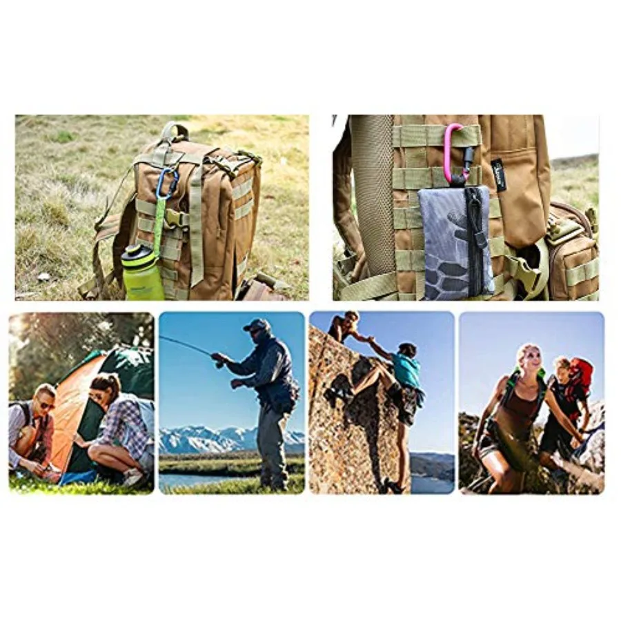 حلقة تسلق الألومنيوم DRing قفل مفتاح الأمن التخييم تسلق المشي لمسافات طويلة المفاتيح 10 قطعة #6