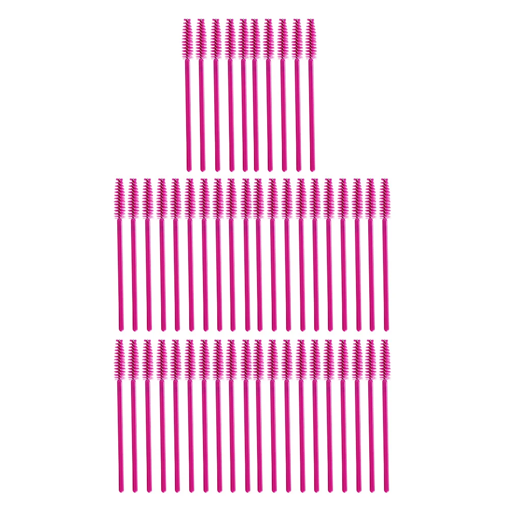 50 stuks wimper make-up borstel wimper mascara tool voor salon of thuisgebruik buigbare tip geen klontering meer roze wimper mascara borstel