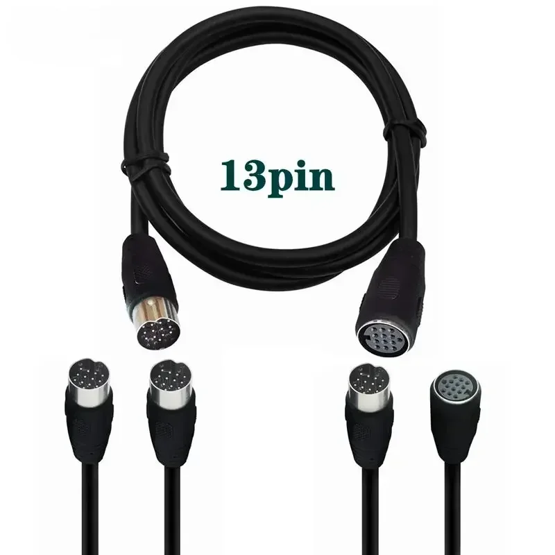 MIDI DIN 13Pin Cable Male To Female /Male To Male Extended Cable Large 13PIN Beauty Equipment Line Stage Atomizer Cable Cord