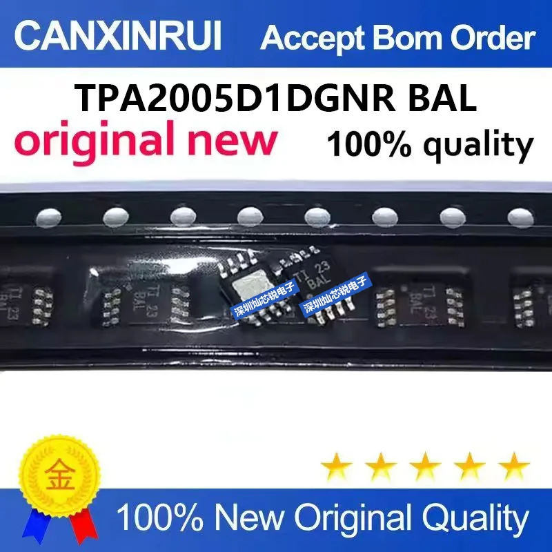 (5-100pieces)Brand New Original TPA2005D1DGNR BAL SMD MSOP8 Audio Amplifier IC
