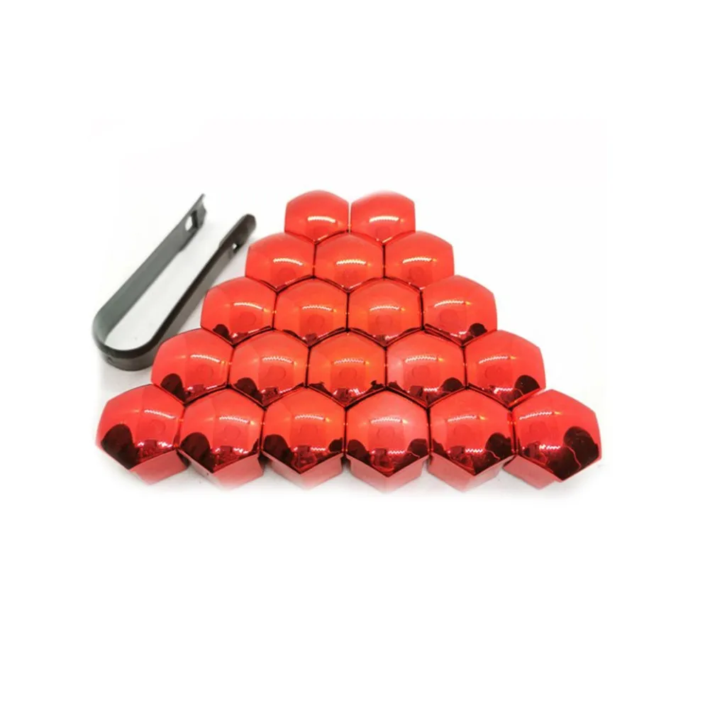 20 Pcs Car Wheel Nut Cap Protection Covers Replacement Parts Anti-Rust Auto Tire Bolt 17mm Plastic For Car Parts High Quality