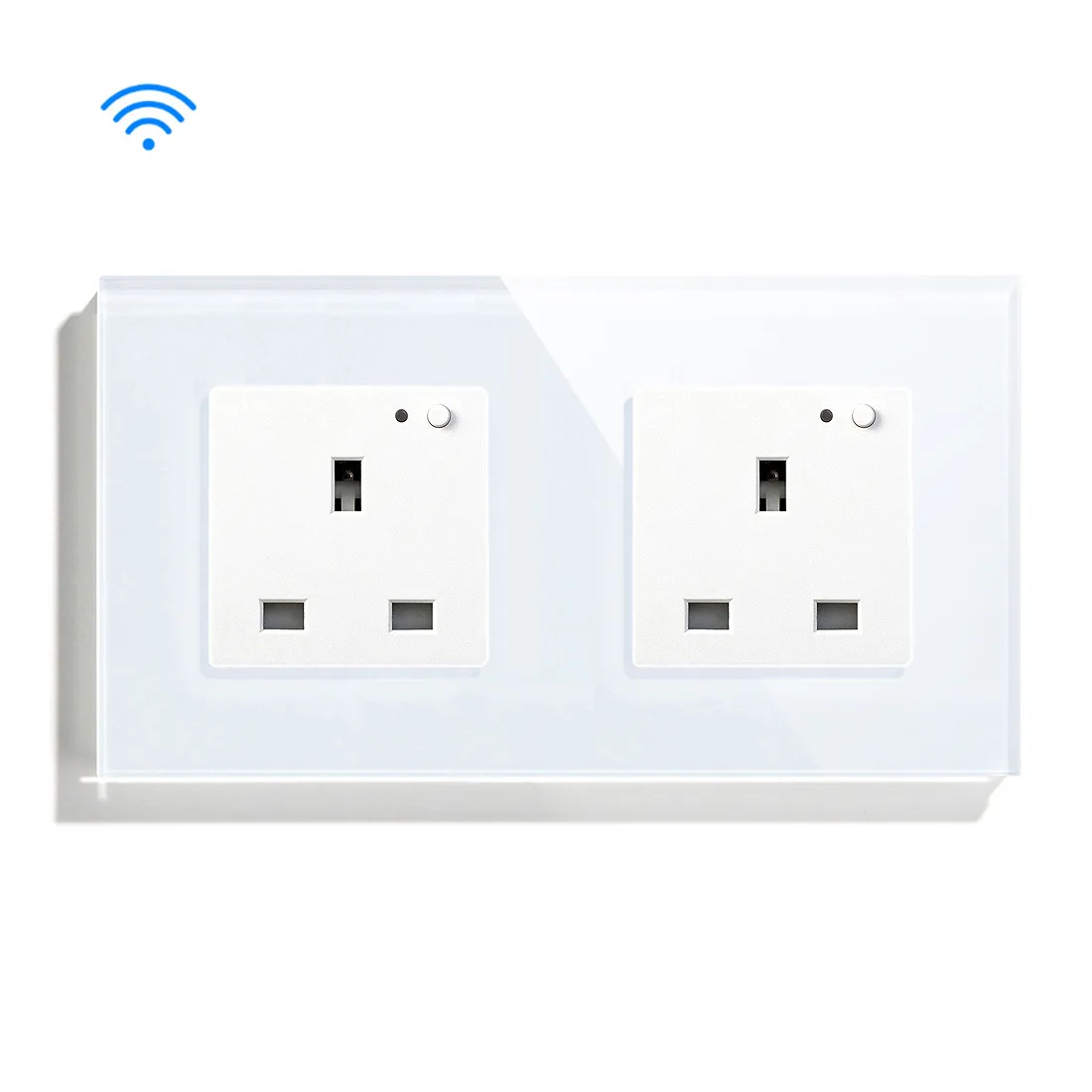 ZigBee/Tuya WIFI Smart Socket UK 1 2 3 4 Outlet 86 Tempered Glass  AC110~260V 13A 2000W Remote APP Alexa Control Switch Sockets