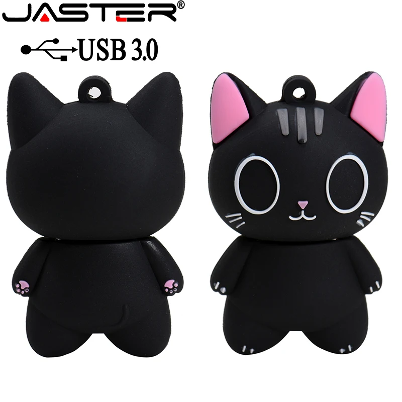 

JASTER Cartoon Cat Usb Flash Drive Usb Pendrive Et 4GB 8GB 16GB 32GB 64GB Mini USB 3.0 Bulk Gift Usb Memory Stick U Disk